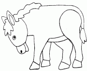 Coloriage magique ane animaux dessin