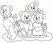 Coloriage le marchand de sable et nounours dessin