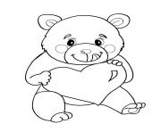 Coloriage nounours mignon dessin