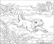 Coloriage dinosaures herbivores triceratops avec son enfant dessin