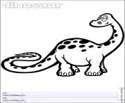 Coloriage gentil dinosaure dessin