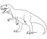 Coloriage dinosaure squelette dessin
