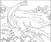 Coloriage dinosaure petit pied dessin