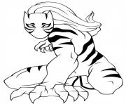 ultimate spiderman white tiger dessin à colorier