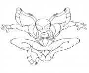 ultimate spiderman iron spider dessin à colorier