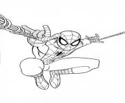 ultimate spiderman jump dessin à colorier