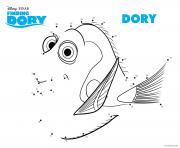 Coloriage le monde de dory point a relier 2