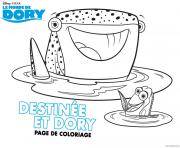 Coloriage dory anemone le monde de dory dessin