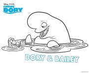 Coloriage le monde de dory dory et bailey