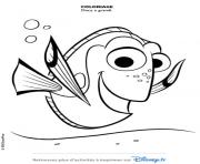 Coloriage dory le monde de dory simple dessin