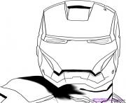 casque de iron man dessin à colorier