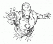 Coloriage iron man 3 marvel mode defense dessin