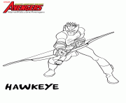 Coloriage avengers hawkeye