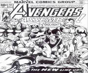 avengers marvel comics cover dessin à colorier