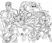 Coloriage avengers super heros dessin