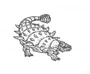 Coloriage jurassic world la colo du cretace ankylosaure bumpy dessin