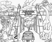 Coloriage jurassic park 128 dessin