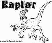 raptor jurassic park 94 dessin à colorier