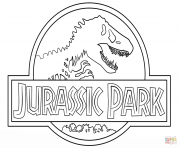 logo jurassic park clean dessin à colorier