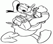 Donald est content d aller a l ecole dessin à colorier