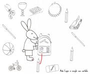 rentree maternelle lapin dessin à colorier
