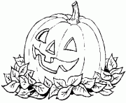 Coloriage citrouille chat halloween dessin