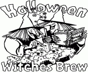 recette de sorcieres pour Halloween dessin à colorier
