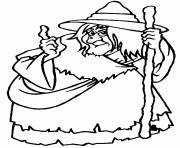 Coloriage witch on broom 4 halloween dessin