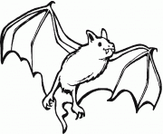 Coloriage Cartoon petite chauve souris dans les airs dessin