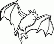 Coloriage adorable chauve souris avec la lune dessin