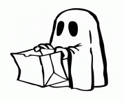 Coloriage dessin de fantome d Halloween dessin