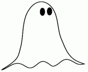 Coloriage fantome qui sort de la fenetre halloween dessin