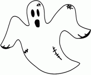 Coloriage goofy fantome halloween avec des bonbons dessin