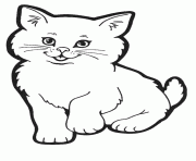 chaton chat mignon dessin à colorier