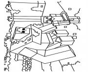 Coloriage minecraft cheval dessin