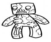 minecraft Zombie Pigman dessin à colorier