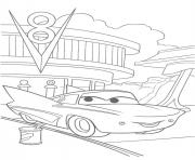 Coloriage flash mcqueen martin a encore frappe dessin