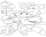 Coloriage flash mcqueen sortie de camion dessin