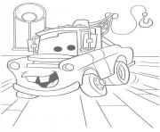 Coloriage flash mcqueen ligne de course dessin