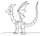 minecraft ender dragon dessin à colorier