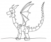 Coloriage minecraft ender dragon