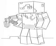 Coloriage minecraft wither dessin