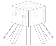 Coloriage minecraft ghast dessin