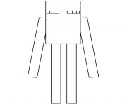 Coloriage Enderman minecraft dessin