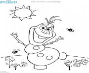 Coloriage olaf reine des neiges