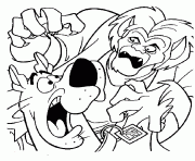 Coloriage Scoubidou et Sammy dans un cimetiere dessin