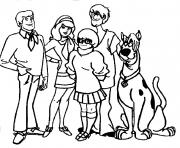 scooby doo et ses amis personnages dessin à colorier