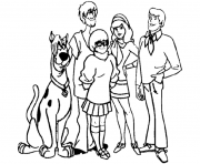 Coloriage scooby doo et ses amis personnages dessin