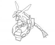 pokemon mega rayquaza 9 dessin à colorier