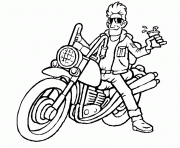 motocyclette 17 dessin à colorier